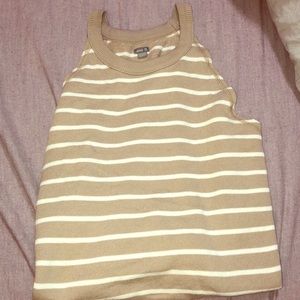 Aerie striped high neck tank top